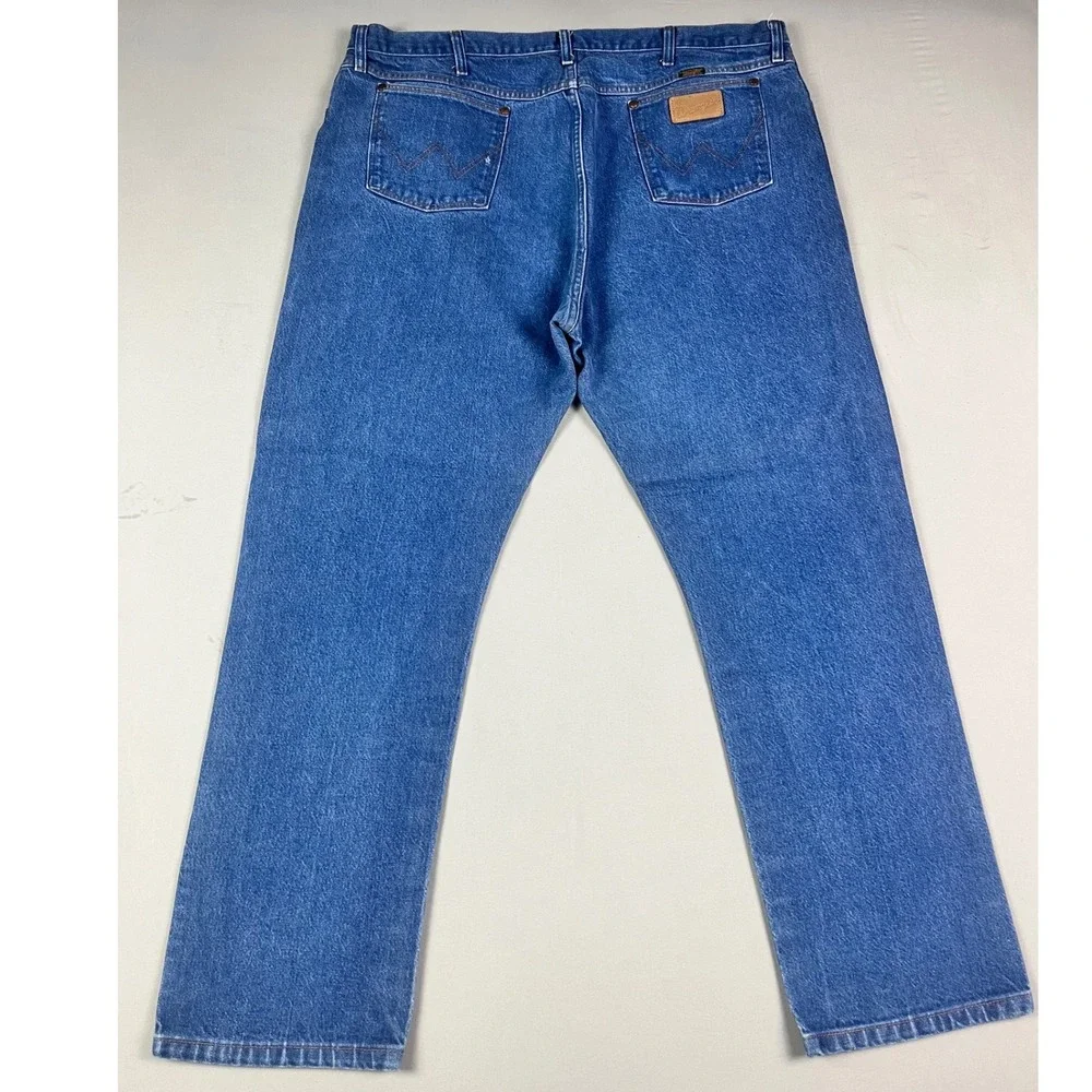 Wrangler 13MWZ Cowboy Cut Original Fit Blue Jeans Mens 43x31.5* Straight Leg EUC